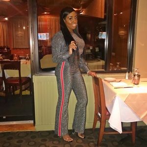 Glitter fashion nova two piece set!